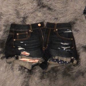 American flag American eagle shorts